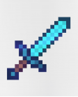 Puodelis  Minecraft sword blue